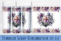 Beautiful flowers Tumbler Wrap | Irises Flower Tumbler Product Image 1
