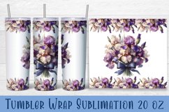 Beautiful flowers Tumbler Wrap | Irises Flower Tumbler Product Image 1