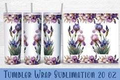 Beautiful flowers Tumbler Wrap | Irises Flower Tumbler Product Image 1