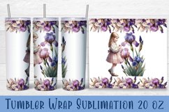 Beautiful Girl Tumbler Wrap | Irises Flower Tumbler Product Image 1