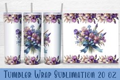Beautiful flowers Tumbler Wrap | Irises Flower Tumbler Product Image 1