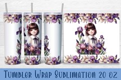 Beautiful Girl Tumbler Wrap | Irises Flower Tumbler Product Image 1