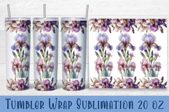 Beautiful flowers Tumbler Wrap | Irises Flower Tumbler Product Image 1