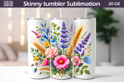 Pastel Wildflowers Clipart | Wildflowers Sublimation Product Image 4