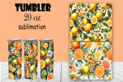 Watercolor flowers in a tumbler, flowers and fruits Product Image 1