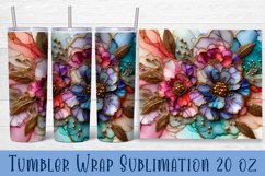 Stained glass tumbler wrap | Flower stained glass tumbler Product Image 1