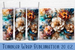 Stained glass tumbler wrap | Flower stained glass tumbler Product Image 1