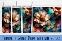 Stained glass tumbler wrap | Flower stained glass tumbler Product Image 1