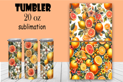 Watercolor flowers in a tumbler, flowers and fruits Product Image 1