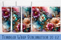 Stained glass tumbler wrap | Flower stained glass tumbler Product Image 1