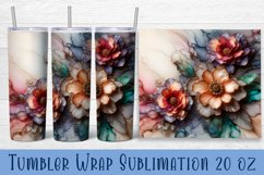 Stained glass tumbler wrap | Flower stained glass tumbler Product Image 1