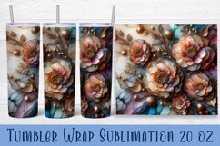 Stained glass tumbler wrap | Flower stained glass tumbler Product Image 1
