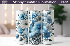 Wildflowers Tumbler Wrap | Floral Tumbler Sublimation Product Image 1