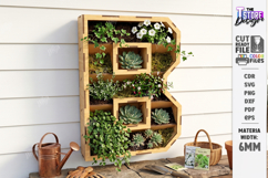 Wooden Flowers Wall Letter Laser Cut Bundle | 3D Layered SVG Product Image 4