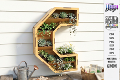 Wooden Flowers Wall Letter Laser Cut Bundle | 3D Layered SVG Product Image 5