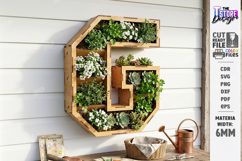 Wooden Flower Wall Letter Laser Cut | 3D Layered Letter SVG Product Image 1