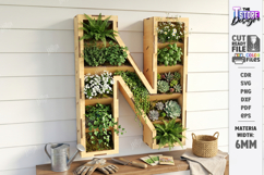 Wooden Flower Wall Letter Laser Cut | 3D Layered Letter SVG Product Image 1