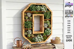 Wooden Flower Wall Letter Laser Cut | 3D Layered Letter SVG Product Image 1