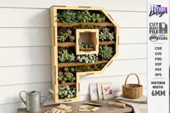Wooden Flower Wall Letter Laser Cut | 3D Layered Letter SVG Product Image 1