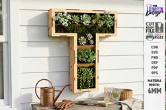Wooden Flower Wall Letter Laser Cut | 3D Layered Letter SVG Product Image 1