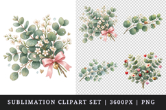 Flowers clipart printable sublimation design png Product Image 1