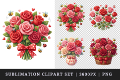 Flowers clipart printable sublimation design png Product Image 1