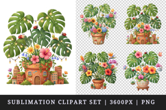 Flowers clipart printable sublimation design png Product Image 1
