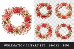 Flowers clipart printable sublimation design png Product Image 1