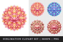 Flowers clipart printable sublimation design png Product Image 1