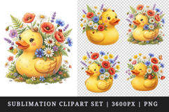 Flowers clipart printable sublimation design png Product Image 1