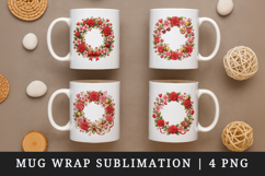 Flowers mug wrap printable sublimation design Product Image 1