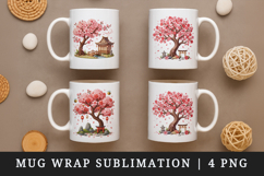 Flowers mug wrap printable sublimation design Product Image 1
