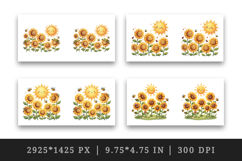 Flowers mug wrap printable sublimation design Product Image 2