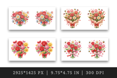 Flowers mug wrap printable sublimation design Product Image 2