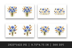 Flowers mug wrap printable sublimation design Product Image 2