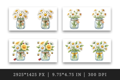Flowers mug wrap printable sublimation design Product Image 2