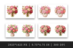 Flowers mug wrap printable sublimation design Product Image 2