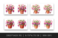 Flowers mug wrap printable sublimation design Product Image 2