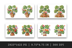 Flowers mug wrap printable sublimation design Product Image 2