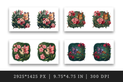 Flowers mug wrap printable sublimation design Product Image 2