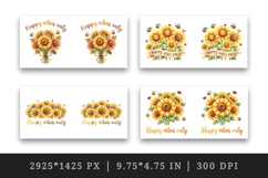 Flowers mug wrap printable sublimation design Product Image 2