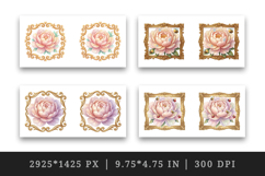 Flowers mug wrap printable sublimation design Product Image 2