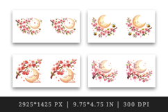 Flowers mug wrap printable sublimation design Product Image 2