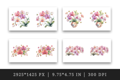 Flowers mug wrap printable sublimation design Product Image 2