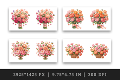 Flowers mug wrap printable sublimation design Product Image 2