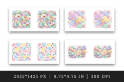 Flowers mug wrap printable sublimation design Product Image 2