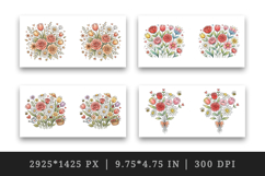 Flowers mug wrap printable sublimation design Product Image 2