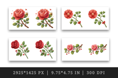 Flowers mug wrap printable sublimation design Product Image 2