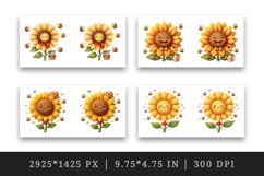 Flowers mug wrap printable sublimation design Product Image 2