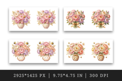 Flowers mug wrap printable sublimation design Product Image 2